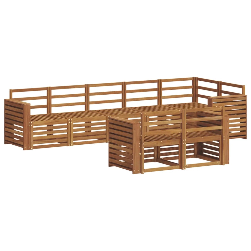 Set divani 8 pcs Naturale Legno di Acacia Massello 3375014