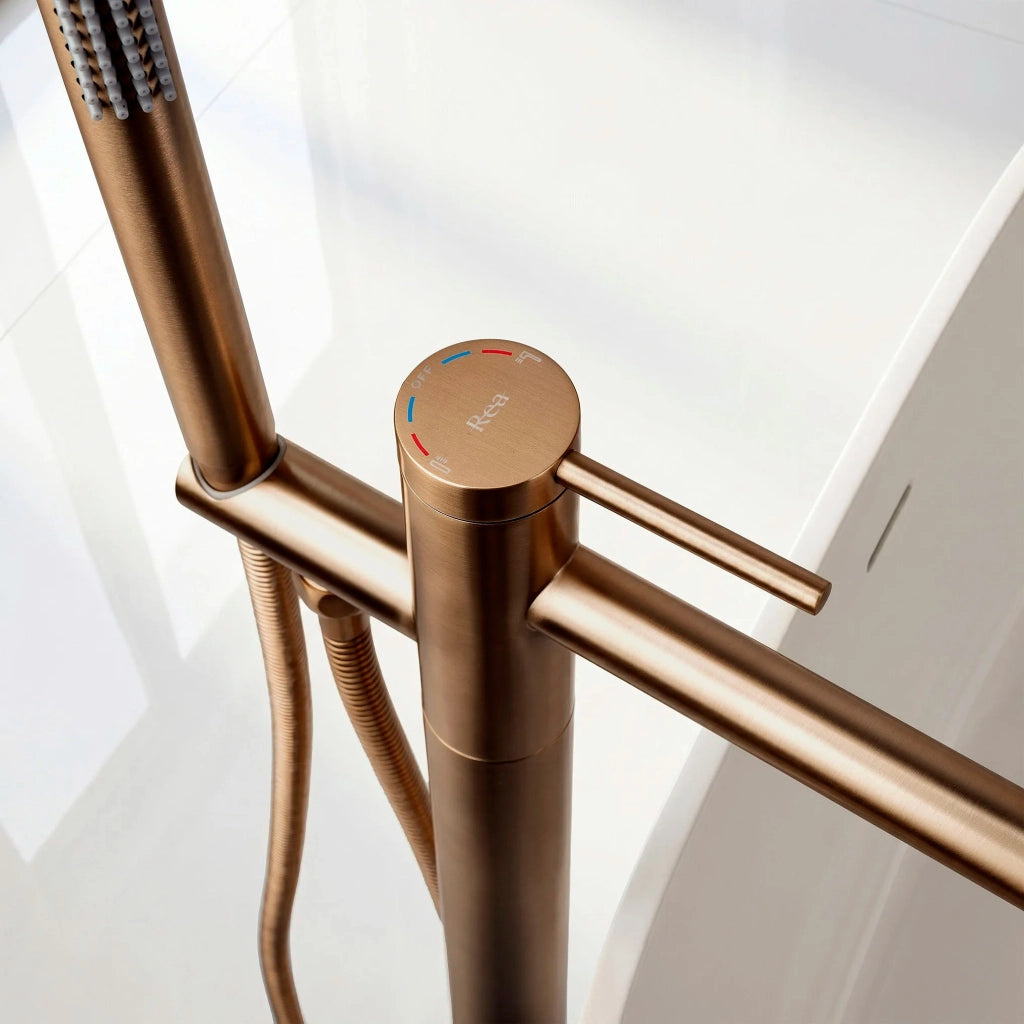 Rubinetto Indipendente Rea Clif Brush Copper