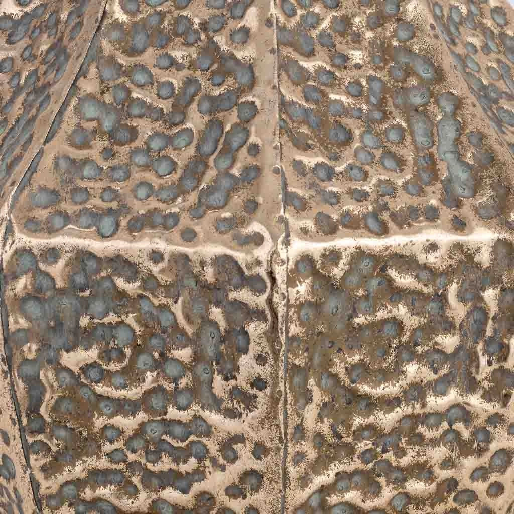 Vaso in metallo dorato 28,5x28,5x37 cm (altezza)