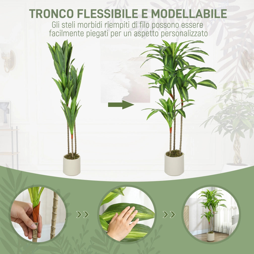 Pianta Artificiale Dracena ¨C Xylo ¨C Verde PEVA 60x40x120 cm