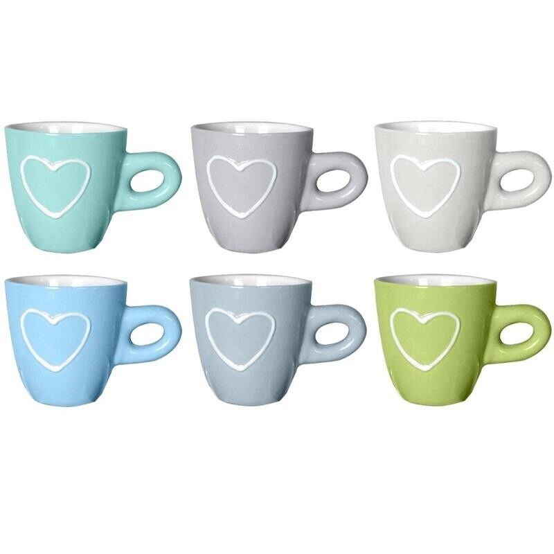 MAURY'S TAZZINE 6 PEZZI AMOUR IN CERAMICA