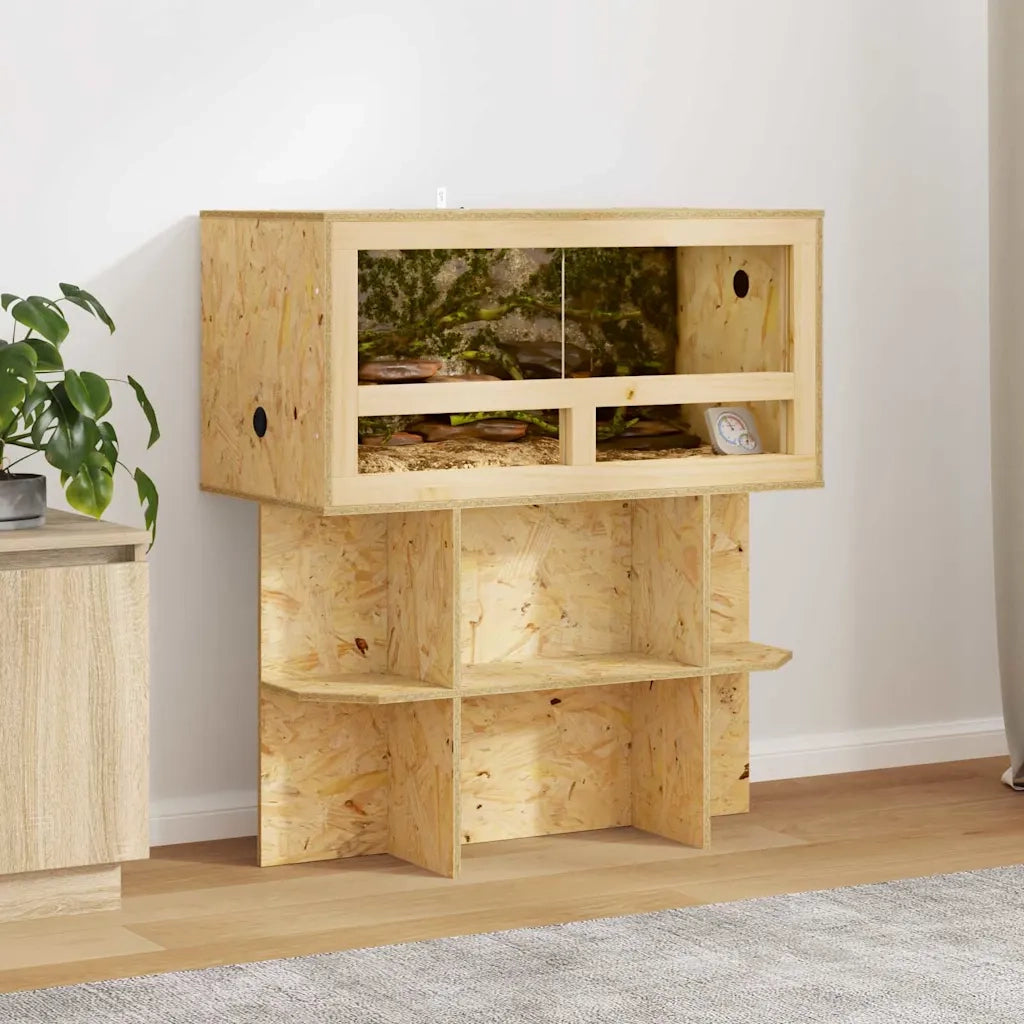Base per Terrario con lo scaffale Marrone 80 x 40 x 50 cm OSB CFW3321367