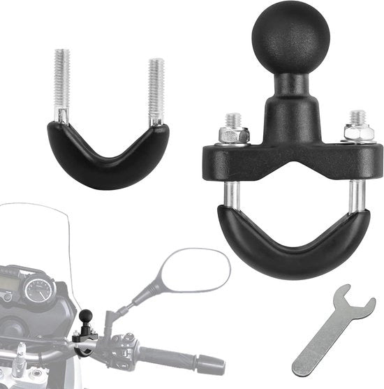 Sostegno a U per Motocicletta, con Orecchino RAM e Accessori per Telefono