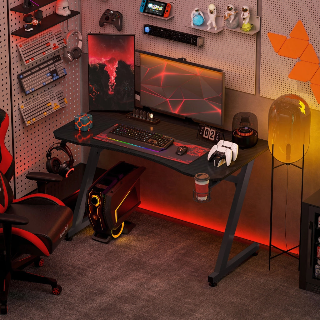 Scrivania Gaming ¨C Minimal ¨C Nero 120x65x74,5 cm