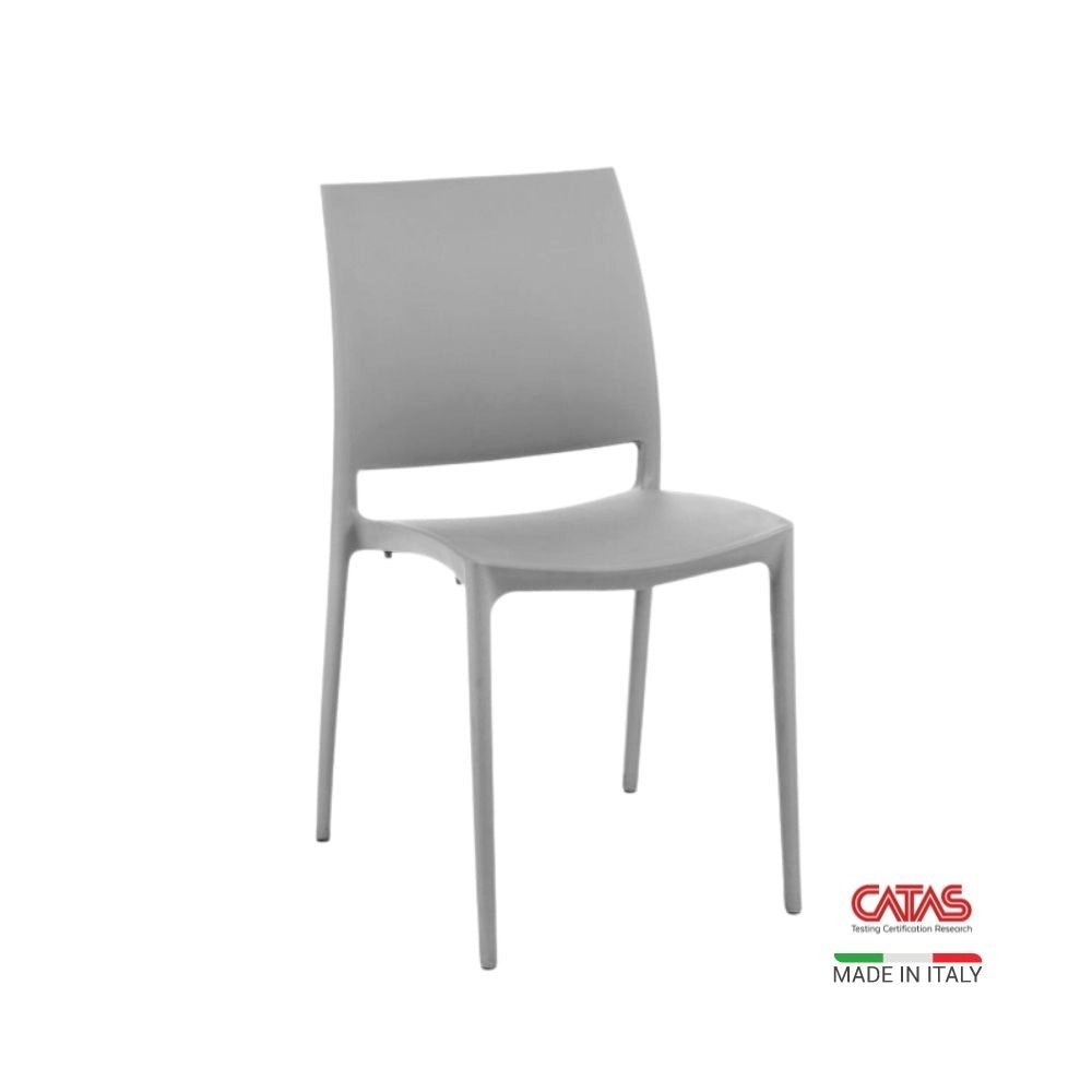 Sedia polipropilene grigio 46,4x53,9x84,5