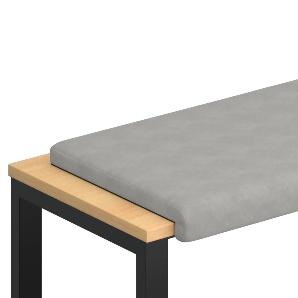 Cuscino per panchina Microfibra Grigio Chiaro Profondità 35 cm 42043207