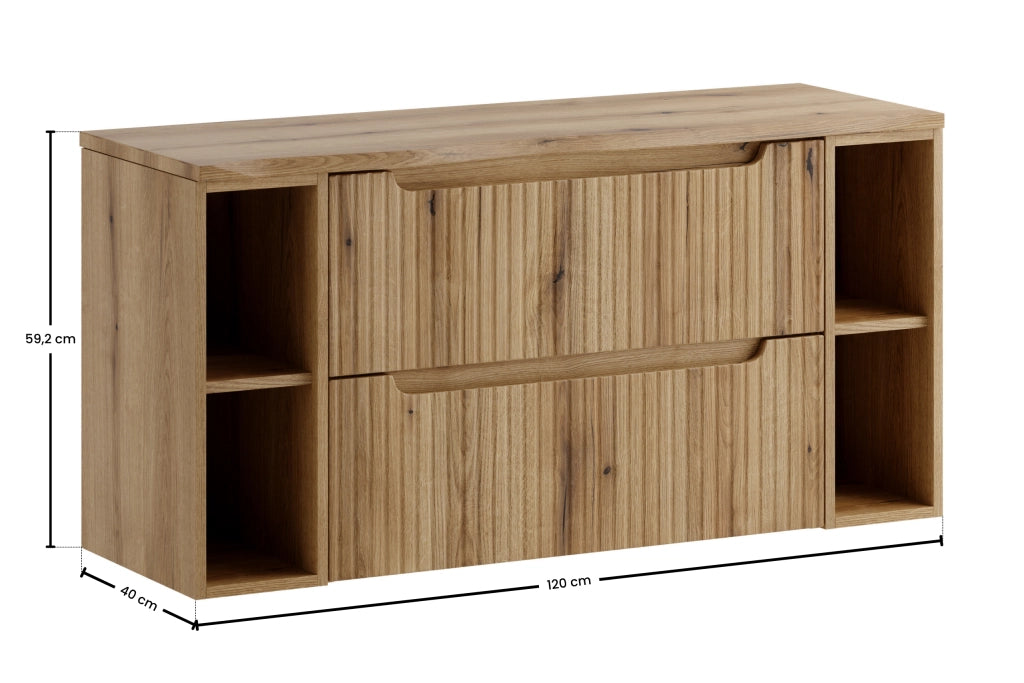 Set mobili bagno 120 cm con piano Nova Coast Evoke 120 cm