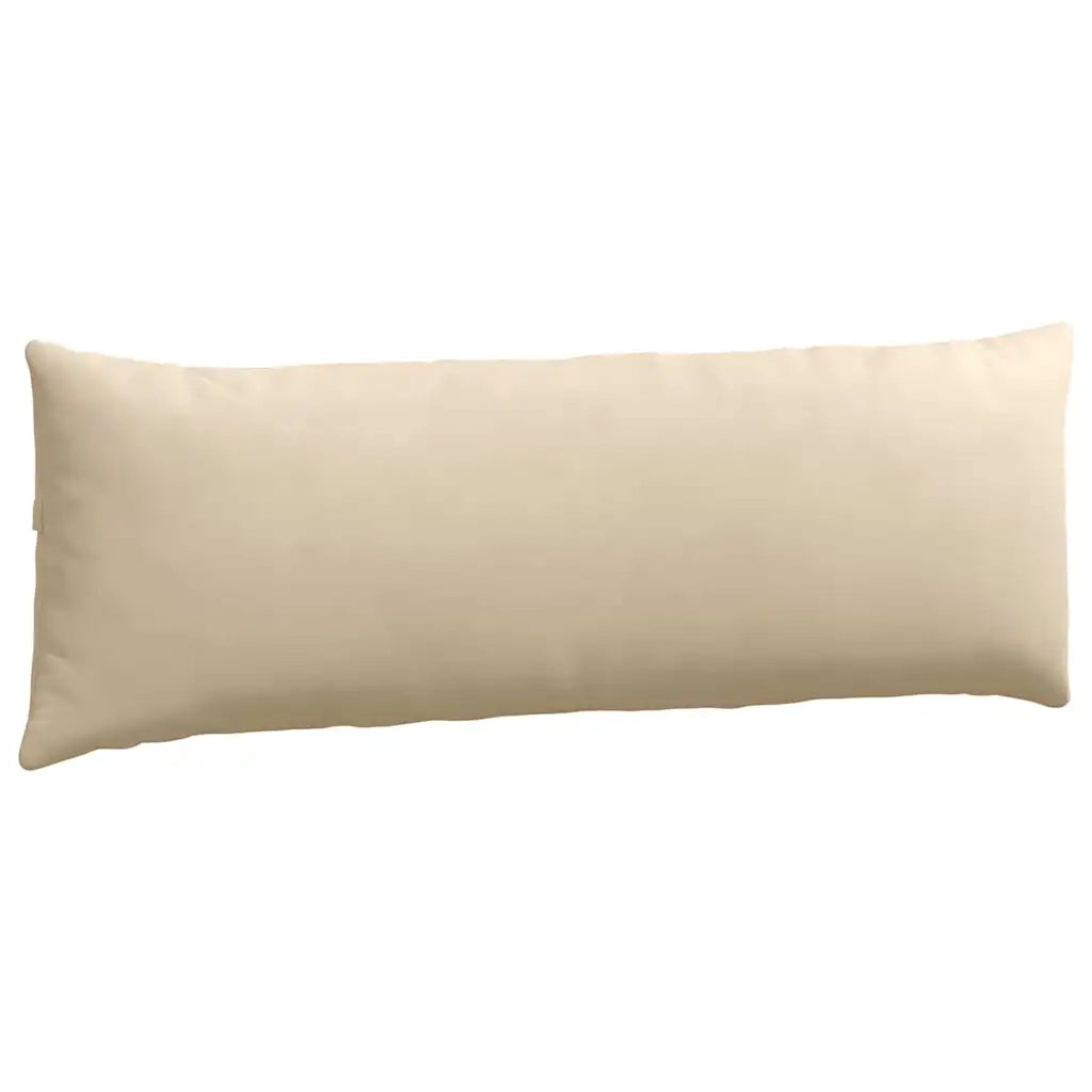 Cuscini da Divano 2 pz-Set di 2 Cuscini per Sofa Crema 120 x 40 cm Tessuto 967686