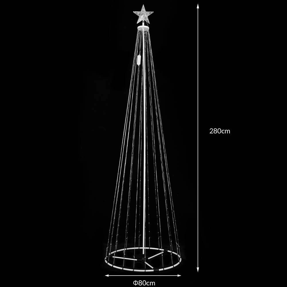 Albero Natale Luminoso 280 cm Smart Control con APP 432 LED Luci per Esterno