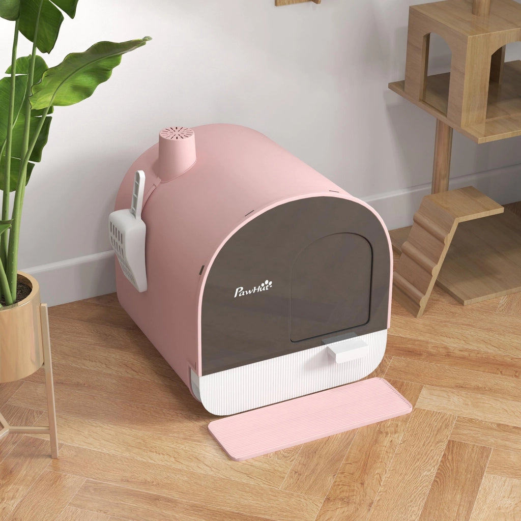 Bacchetto per gatti con porta ¨C Minimal ¨C 43x44x47 cm rosa