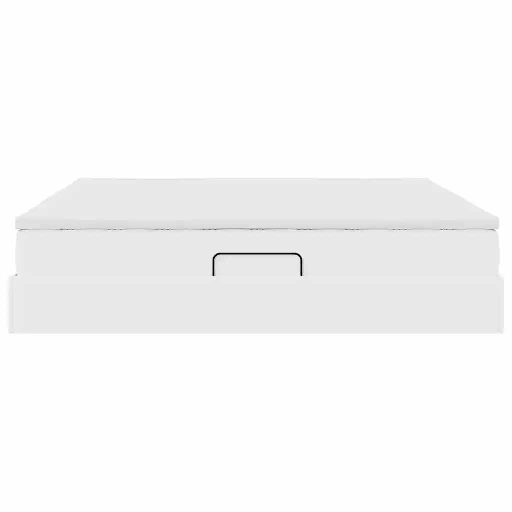 Letto con contenitore e materasso Bianco 200 x 200 cm 3370179