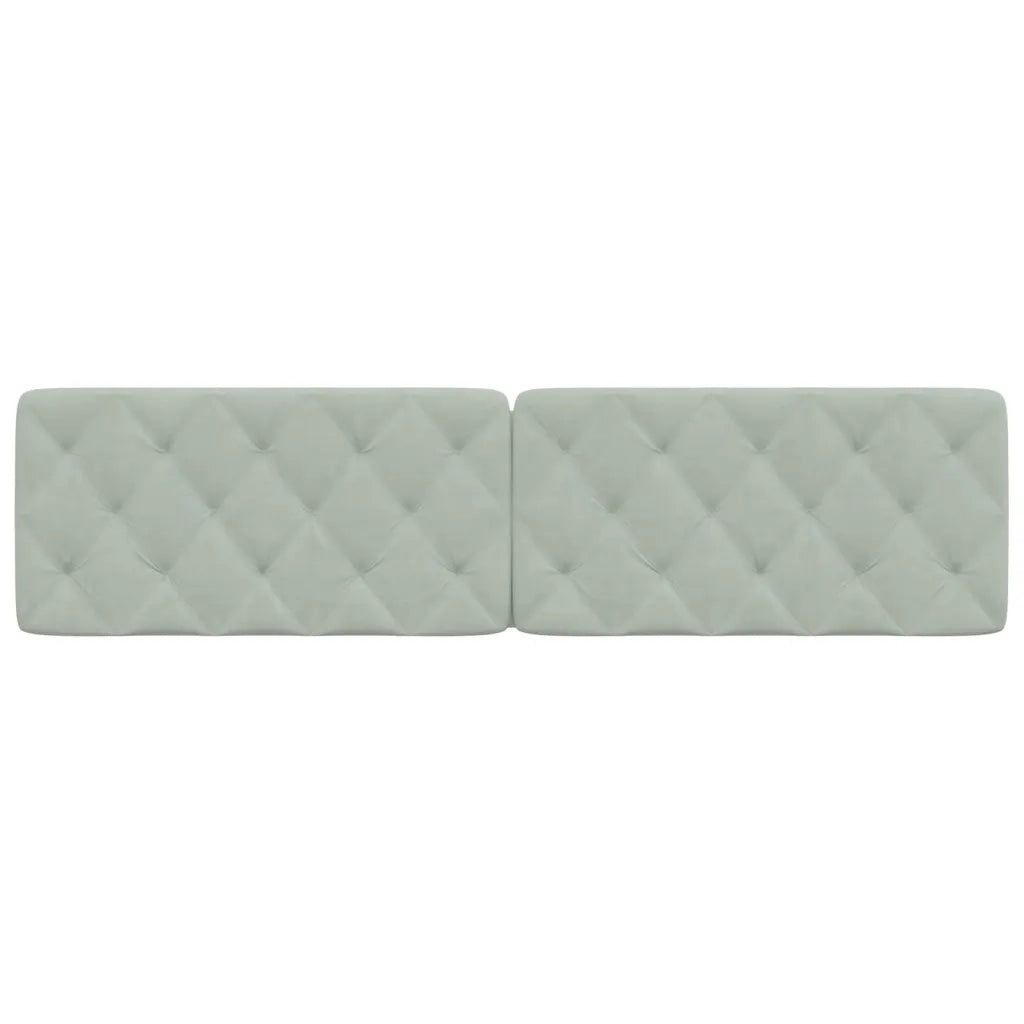Cuscino Testiera Grigio Chiaro 200 cm in Velluto