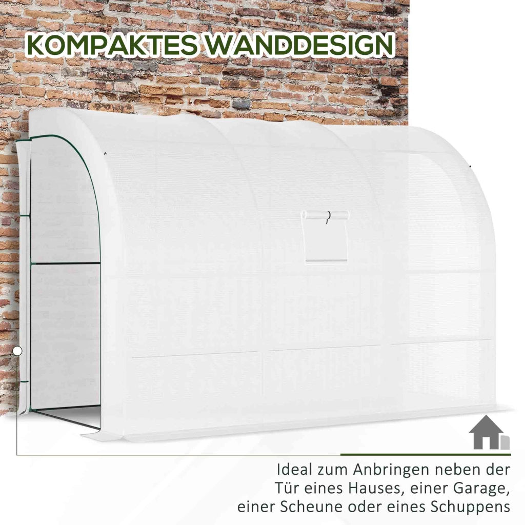 Serra da Giardino 3 Ripiani ¨C Xylo ¨C Copertura Plastica UV Resistente Bianco