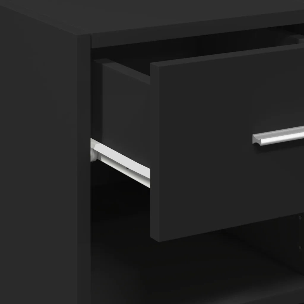 Credenza Nera 40x42,5x93 in Legno Multistrato 846314