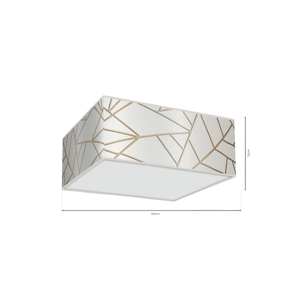 Plafoniera soffitto Milagro Ziggy bianca 50cm 3xE27