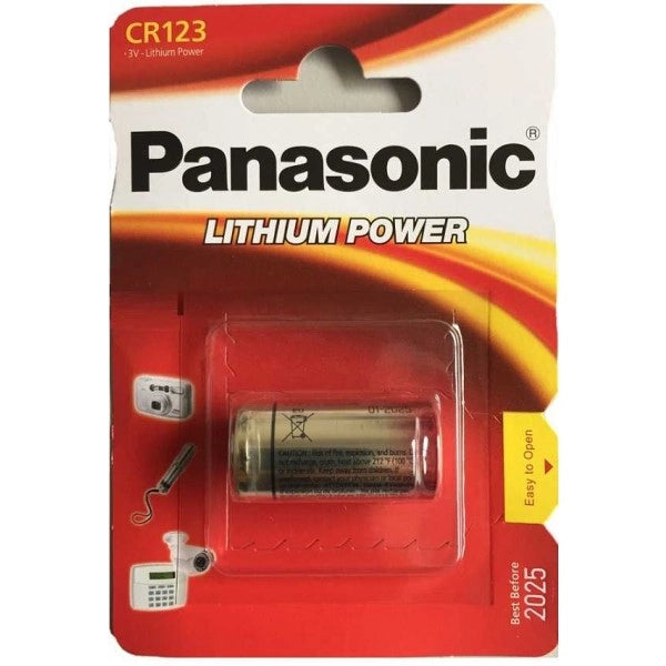 BATTERIA al litio per FOTOGRAFIA CR123 Panasonic 3V
