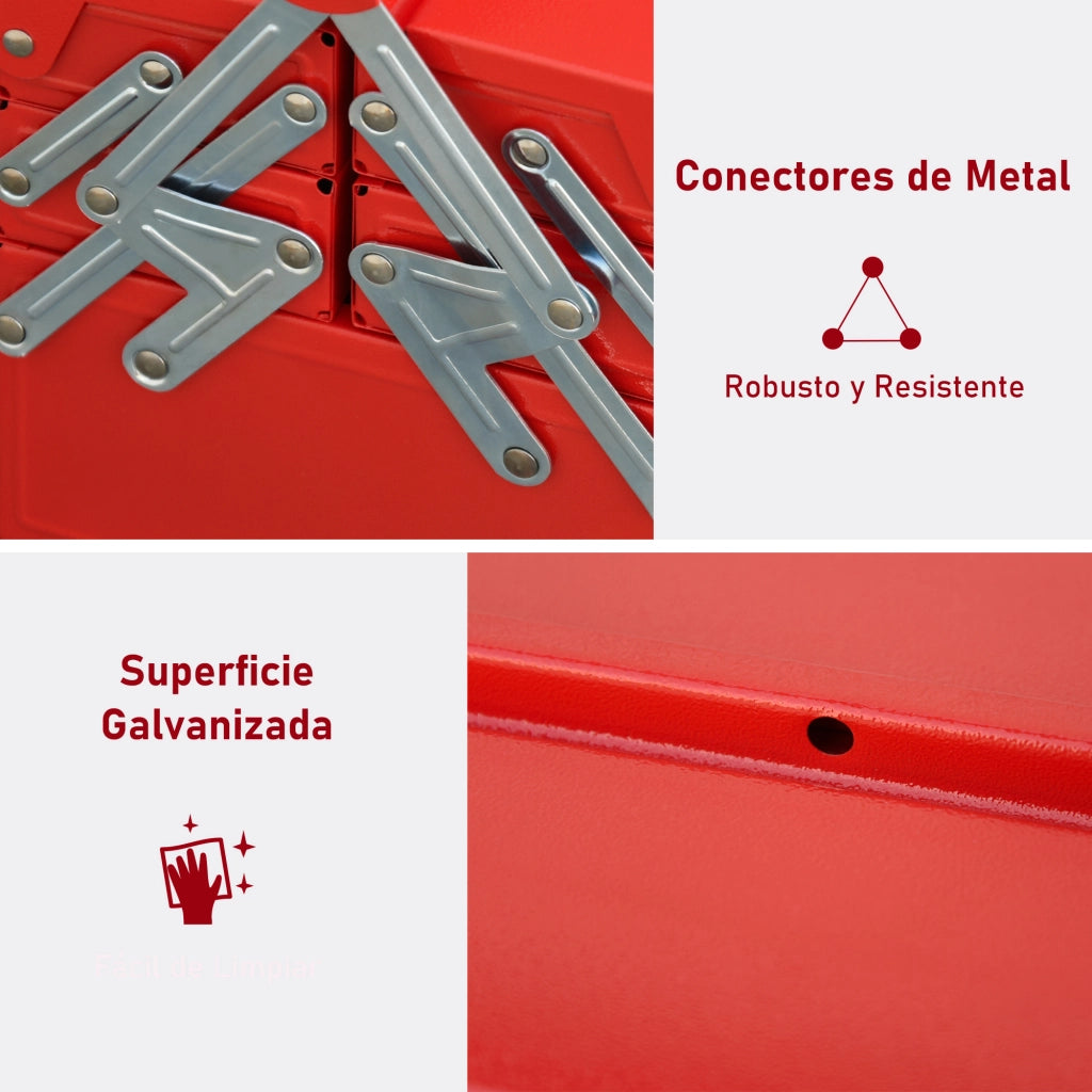 Cassa per Attrezzi ¨C Minimal ¨C Rosso, Metallo, 45x20x34.5 cm