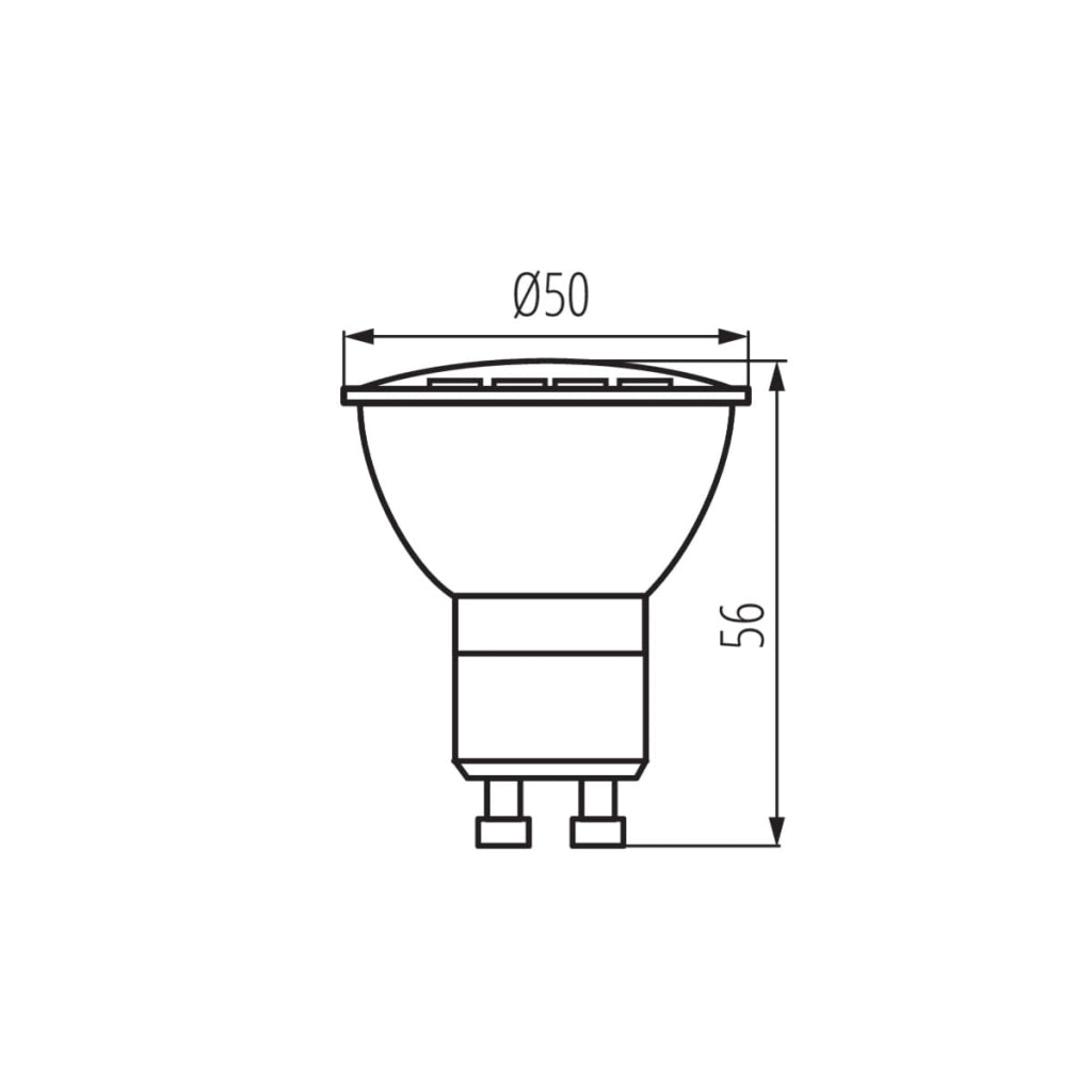 MiLEDo Lampadina LED GU10 8W 560lm Luce calda 3000K