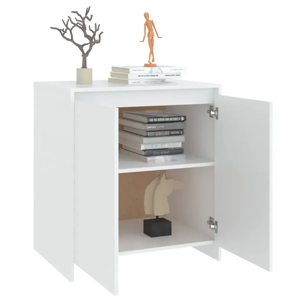 Credenza | Madia | Buffet da pranzo | Armadio da pranzo Bianca 70x41x75 cm in Legno Multistrato