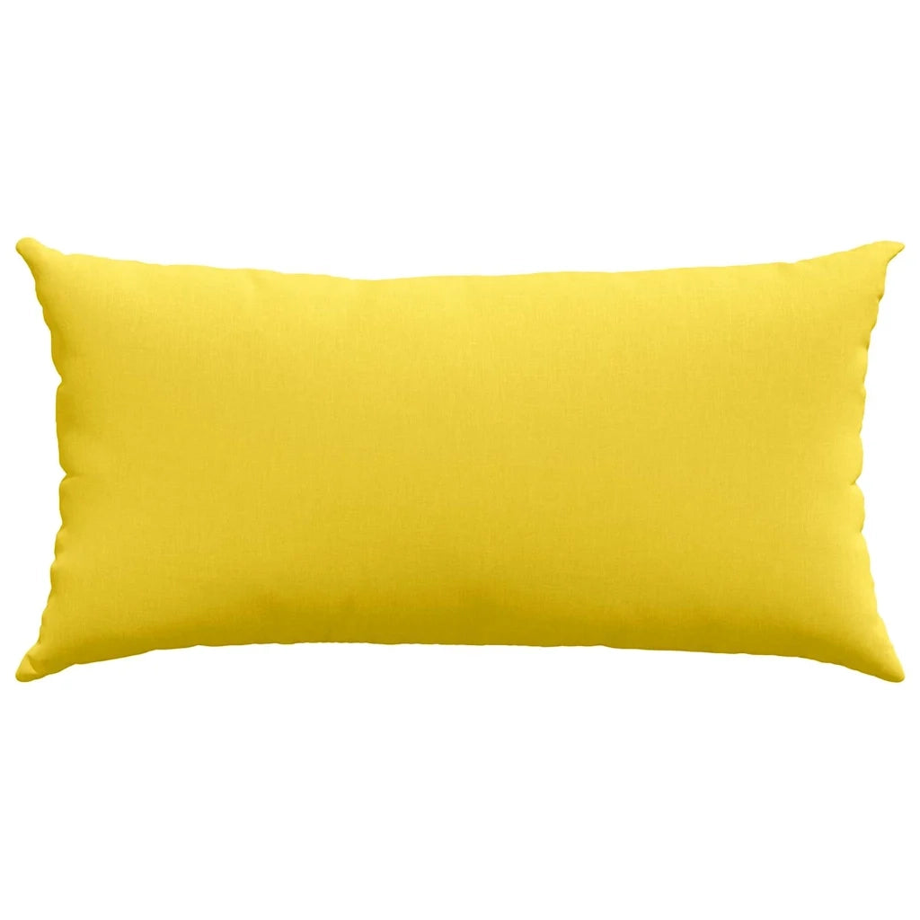 Cuscini da Divano 2 pz | Cuscini per sedie Giallo Chiaro 80 x 40 cm Tessuto