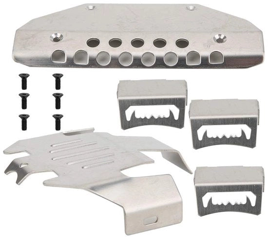 Piatto di protezione inferiore in acciaio inossidabile - 5 pezzi - Set - Diametro 1,5 mm - Adatto per G63 Traxxas - Protezione del telaio