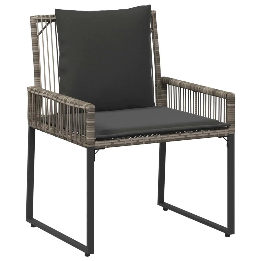 Set di Mobili da Esterno 9 pcs Grigio e Grigio Scuro polyrattan 42025149