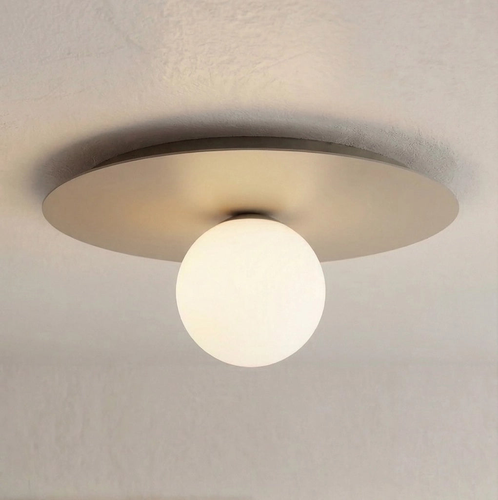 Lampada da soffitto SOLAR 1xE14 sfera vetro beige Emibig