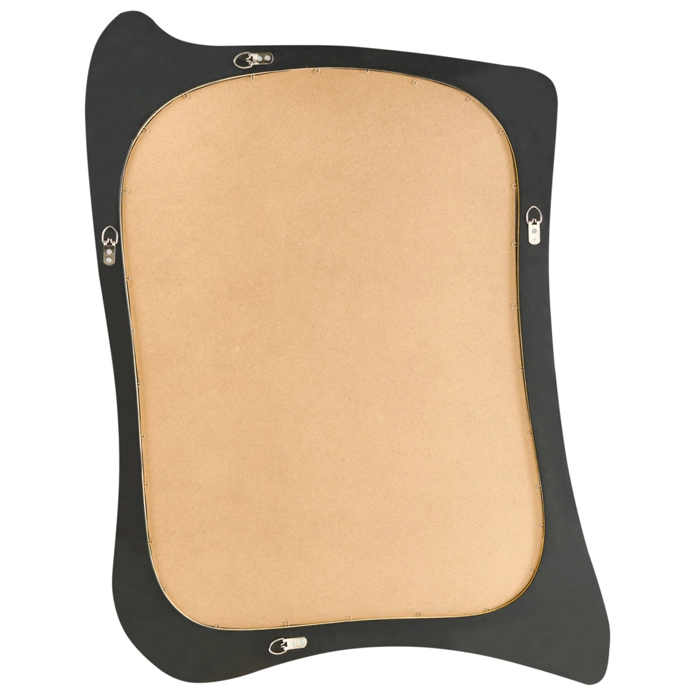 Specchio da parete in vetro con cornice in PU oro 65 x 94 cm Forma irregolare Decorativo a parete Stile moderno