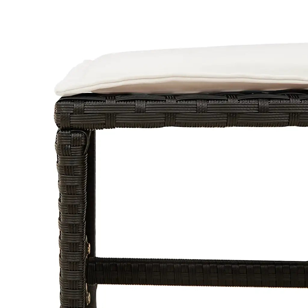 Set da Pranzo da Giardino 11 pz con Cuscini in Polyrattan Nero 3211155