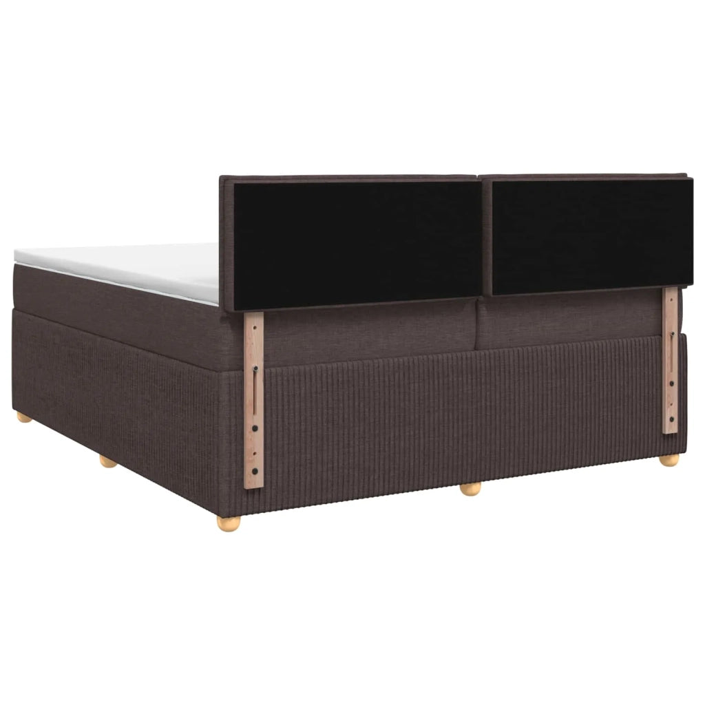 Letto box spring con materasso Marrone Scuro 200 x 200 cm 3453005