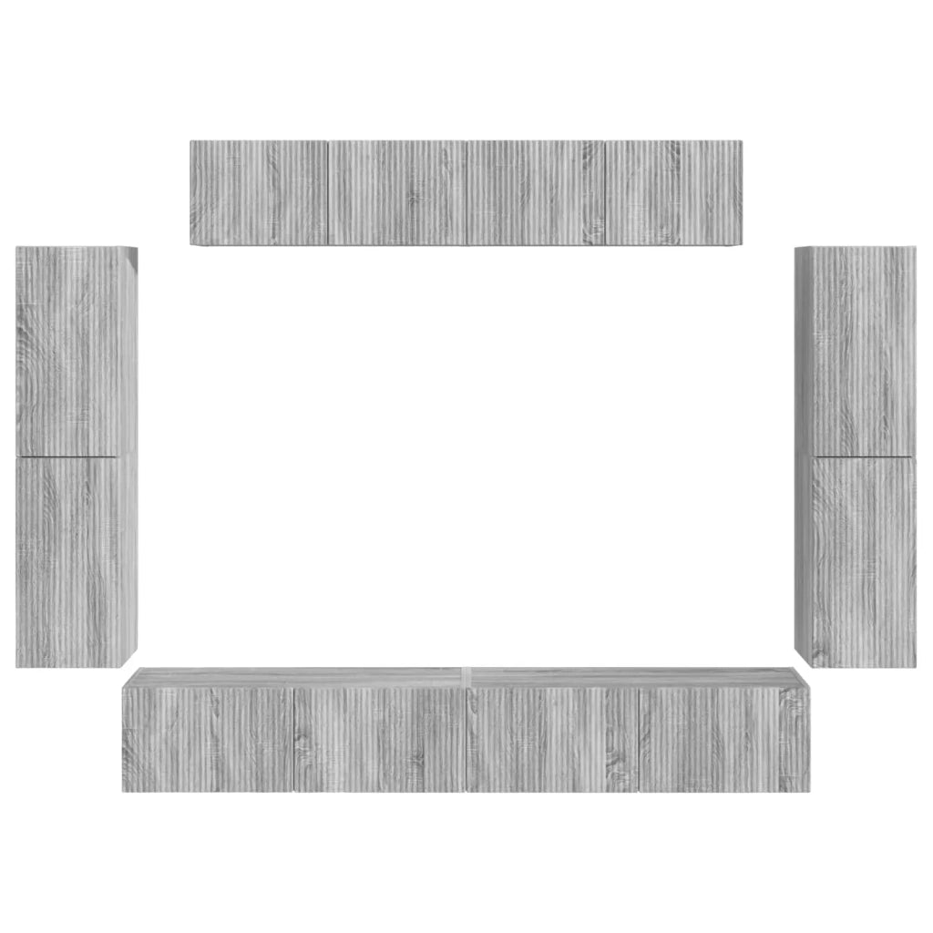 Mobile TV 8 pcs Grigio Sonoma 3409147