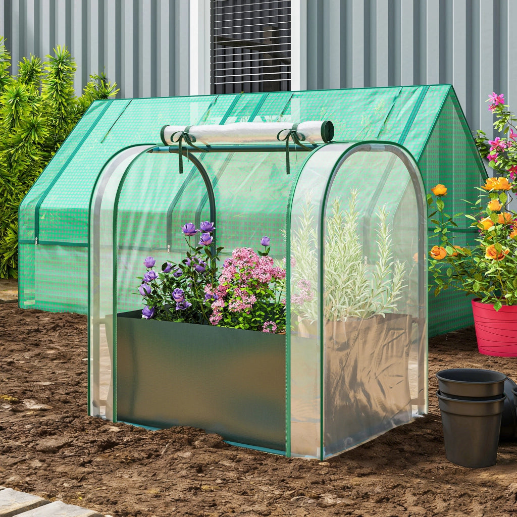 Mini Serra Portatile per Interni ed Esterni ¨C Zephmum ¨C Verde 68x50x70 cm