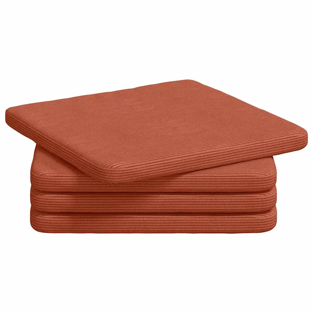 Cuscini per Seduta 4 pcs Rosso Arancio 40 x 40 x 3 cm 42015231