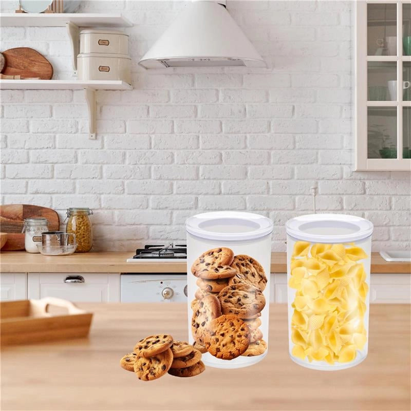MA MAISON SET 2 CLEAR AND FRESH CONTENITORE RETTANGOLARE TRASPARENTE CON COPERCHIO BIANCO 1 LT