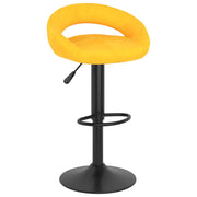 Sgabelli da Bar 2 pz Giallo Senape in Velluto 333276