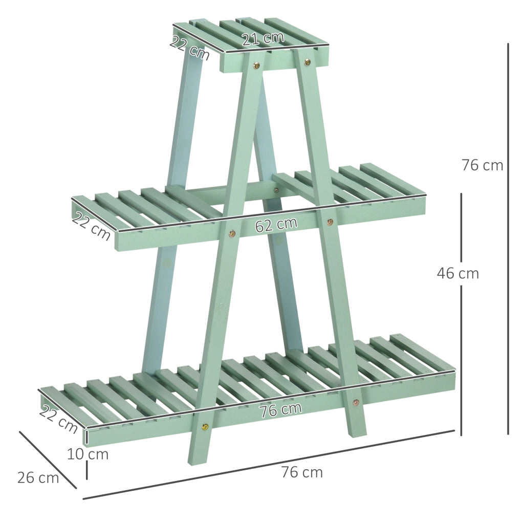 Scaffale per piante 3 livelli ¨C Minimal ¨C 76x26x76 cm verde