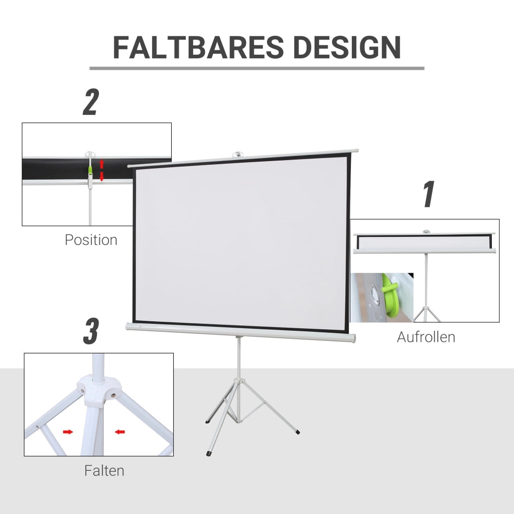 Telo per proiezioni 4:3 ¨C Minimal ¨C Bianco