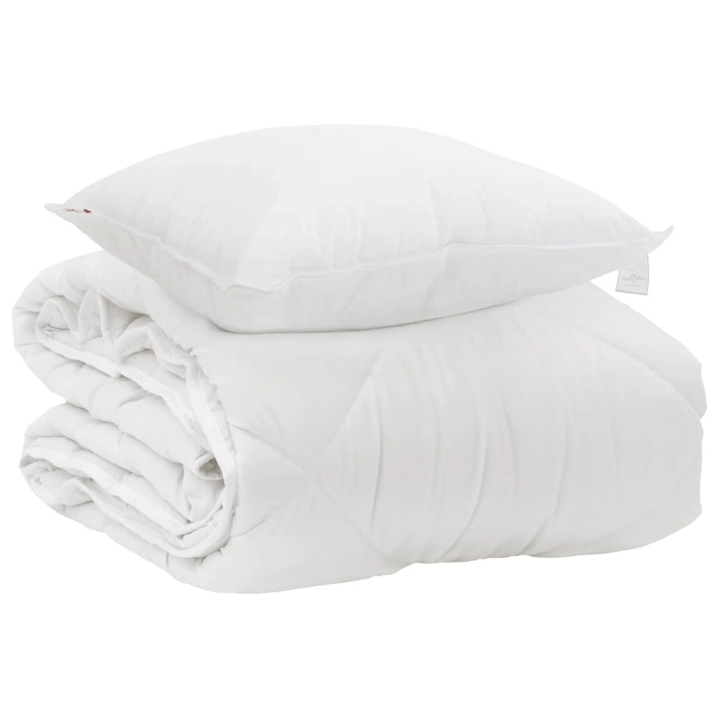 Duvet per Tutte le Stagioni con cuscino 2 pcs Bianco Microfibra 3376539