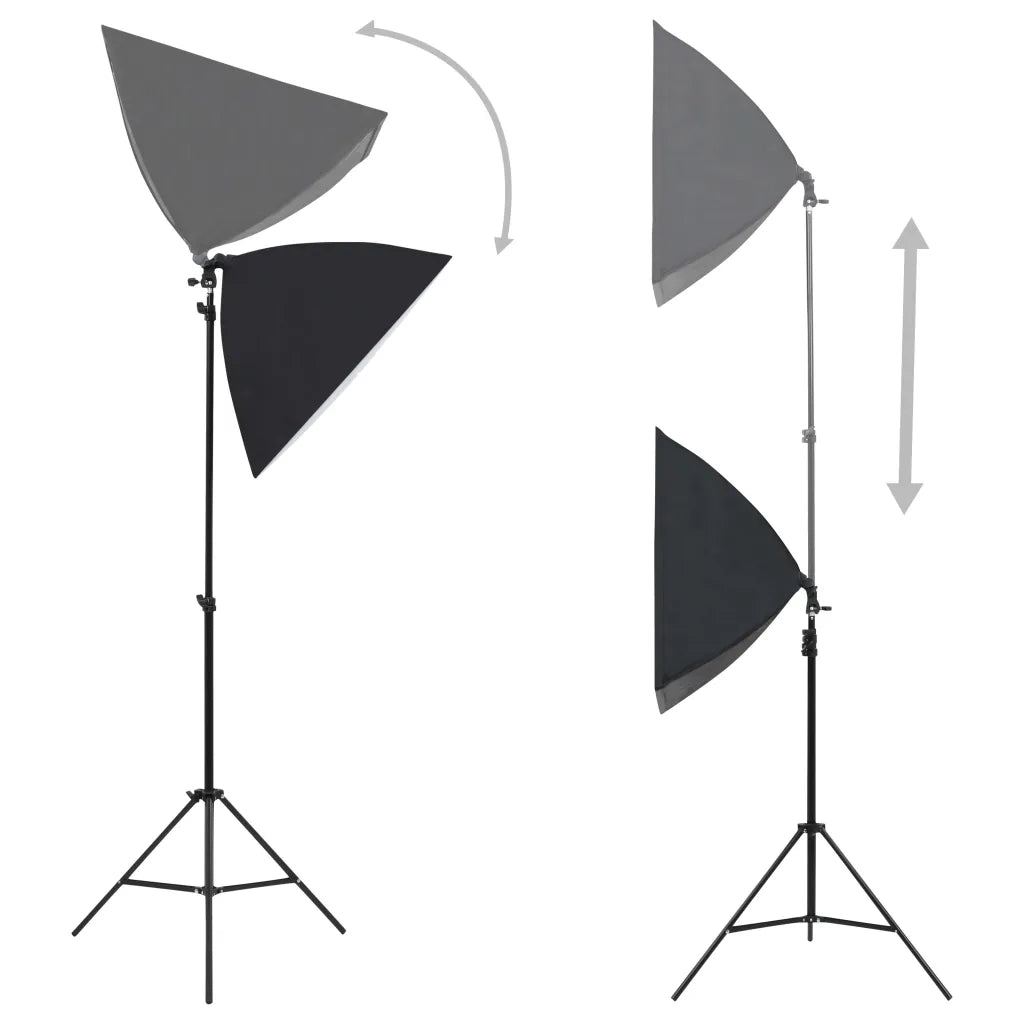 Kit per Studio Fotografico con Luci Softbox e Fondale 3055058