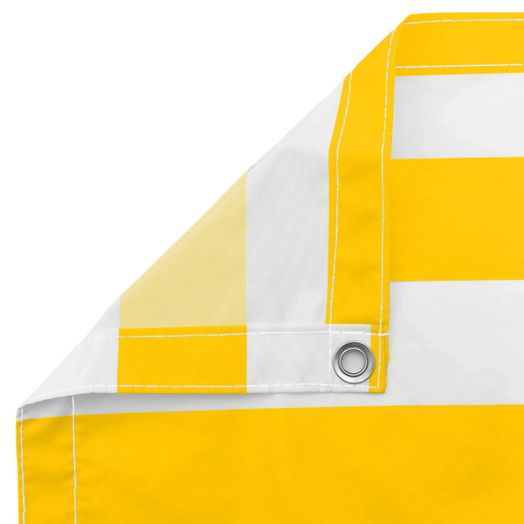 Schermo da balcone Giallo e Bianco 100 x 600 cm Tessuto Oxford 42030624