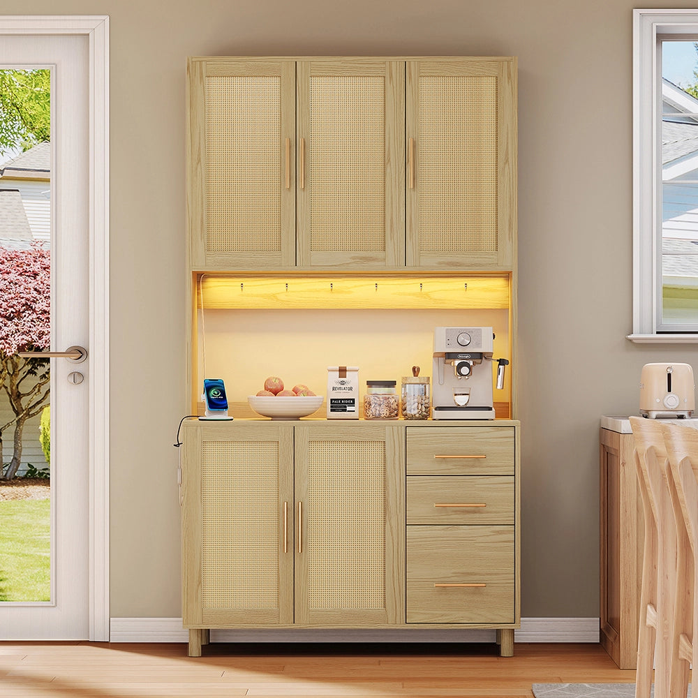 Buffet cucina - Xylo - 183cm LED/USB/prese 3cass oro