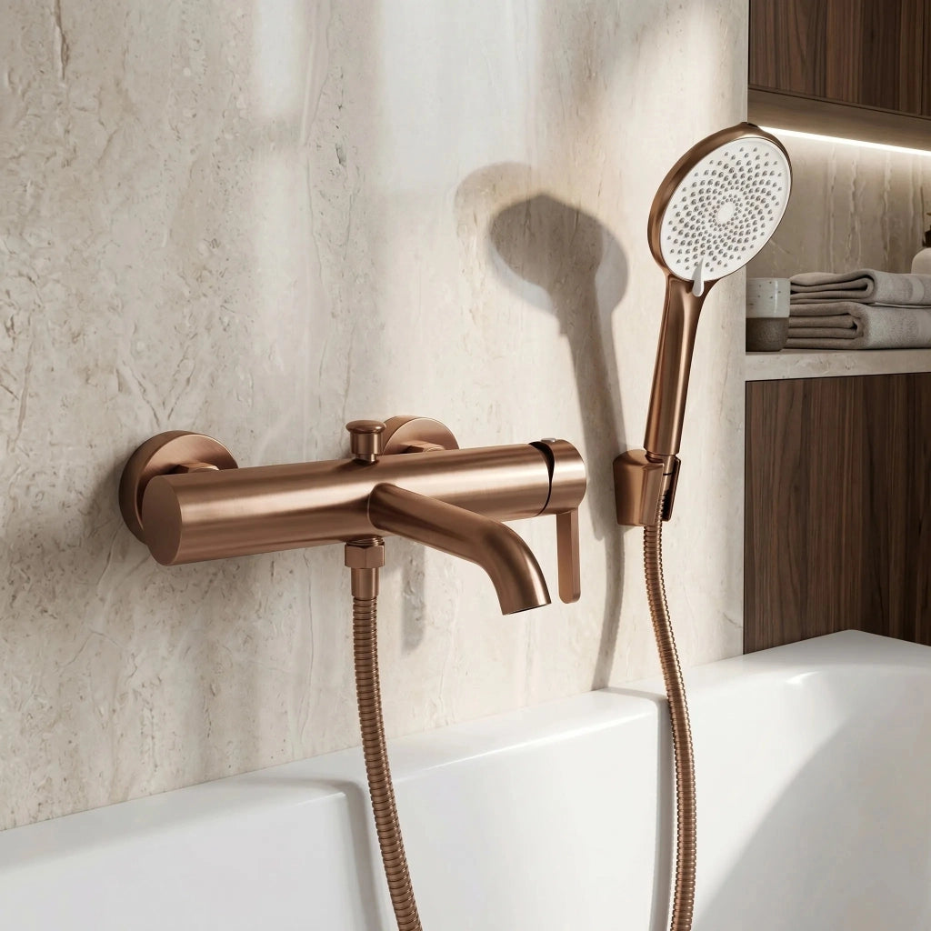Rubinetto Da Vasca Rea Ontario Side Brush Copper