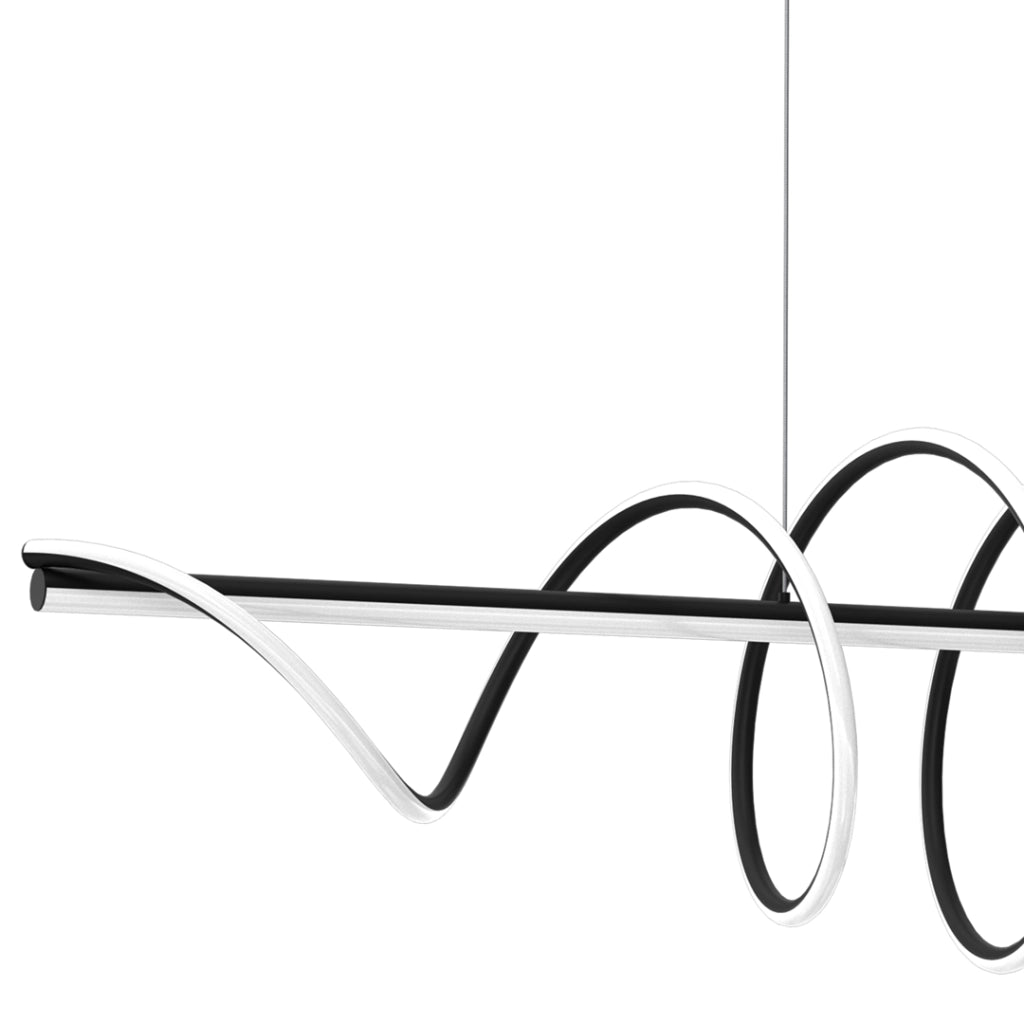 Lampada a sospensione LED Twist nera 90W 4000K Milagro