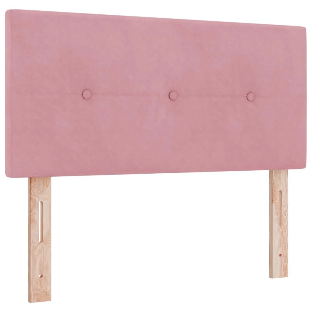 Letto con Box Spring, Materasso e LED Rosa 80 x 200 cm Velluto 3452071