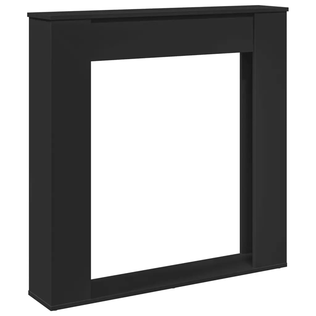 Cornice per Camino Nera 100x20x100 cm in Truciolato 854572