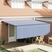 Tenda Retrattile Blu e Bianco 400 × 300 cm 3330853