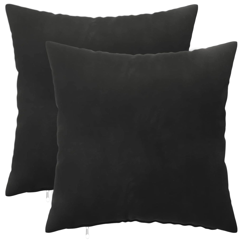 Cuscino con cuscino HEERLEN 2 pz Nero Velluto 924163