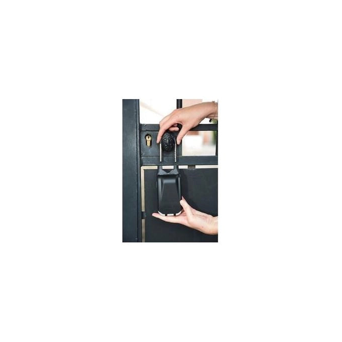 Master Lock 5420EURD Cassetta di Sicurezza con Combinazione a 4 Cifre Grillo Regolabile per Porte Recinzioni e Cancelli colore Nero