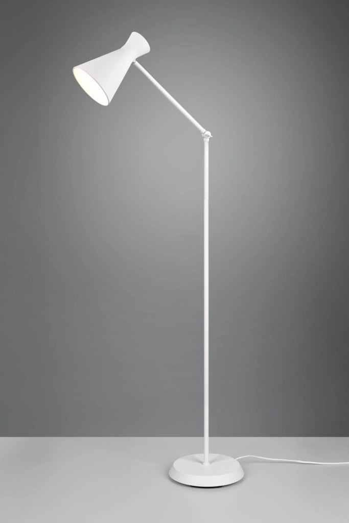 ENZO PIANTANA DIFFUSORE DOPPIO CONO METALLO BIANCO H. 150CM 1 LUCE ATTACCO E27