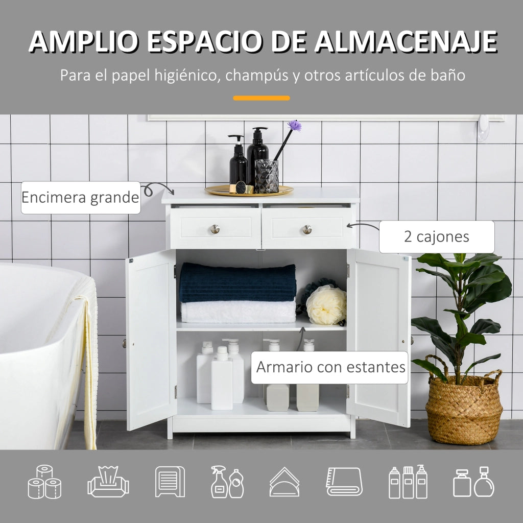 Armadio con cassetti ¨C zephmum ¨C bianco 60x30x75 cm